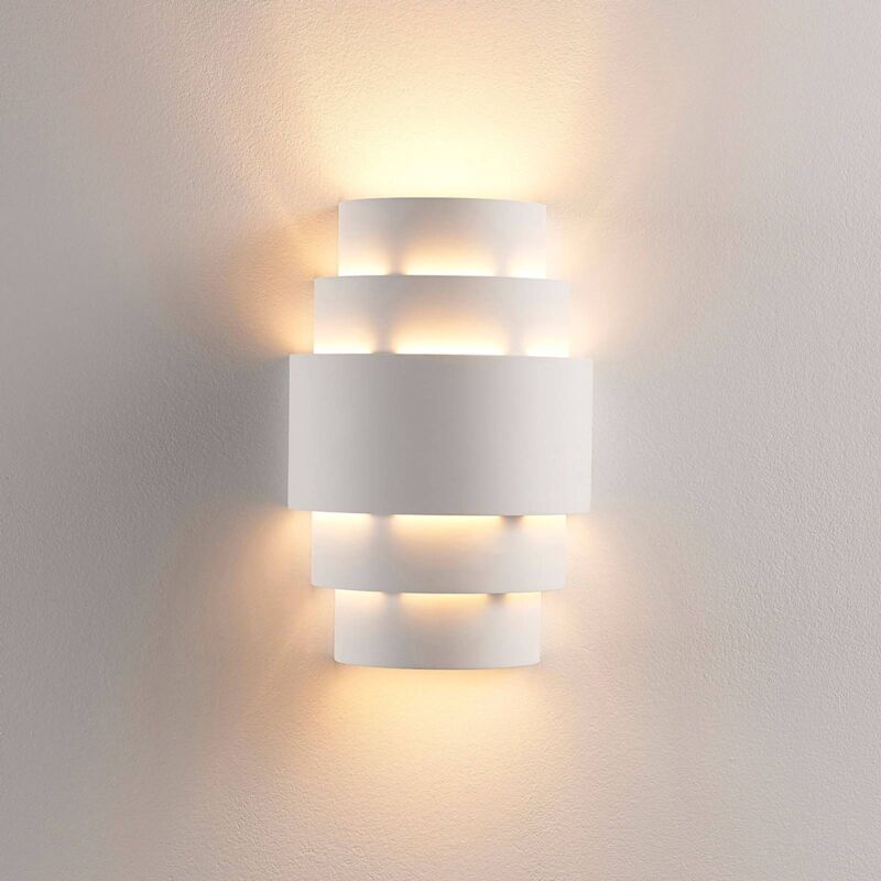 Lindby Applique dimmerabile (Moderno) colore Bianco, in Argilla ad es. Soggiorno & Sala da pranzo faretto a parete applique