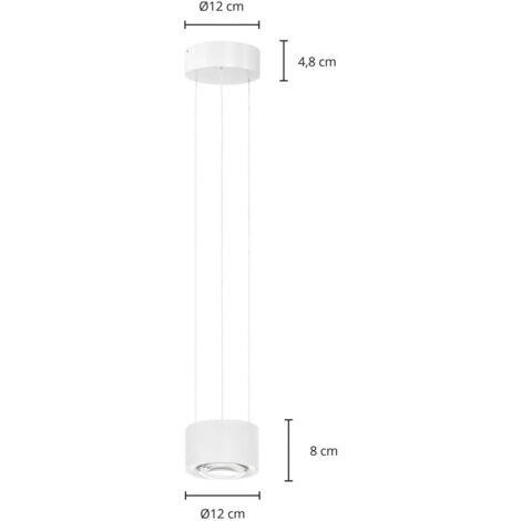 Arcchio Lampada A Sospensione Dimmerabile Ejona: LED 8W, Bianco, Alluminio, GU10