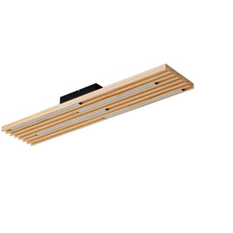 Lindby Piantana Country In Legno – Colore Ocra – Rattan Naturale – Altezza 139 Cm