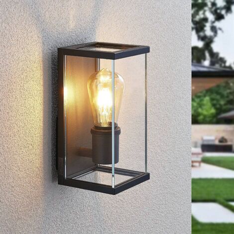 Lindby Applique LED da esterni (Moderno) colore Nero, lampadina inclusa applique lampada outdoor per facciata/parete terrazzo e