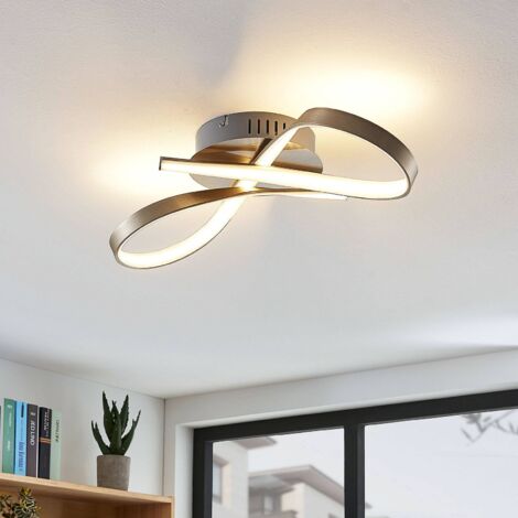 Lindby Plafoniera Dimmerabile (Industriale) Colore Grigio, In Metallo Ad Es. Cucina Plafoniera Lampada