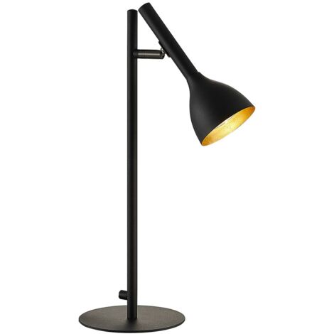 Lampada da lettura in metallo nero e oro BIRDY