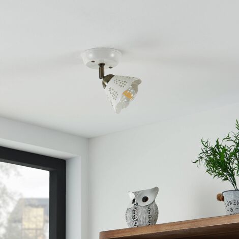 Lindby 'Efgenia' in Bianco da Ceramica