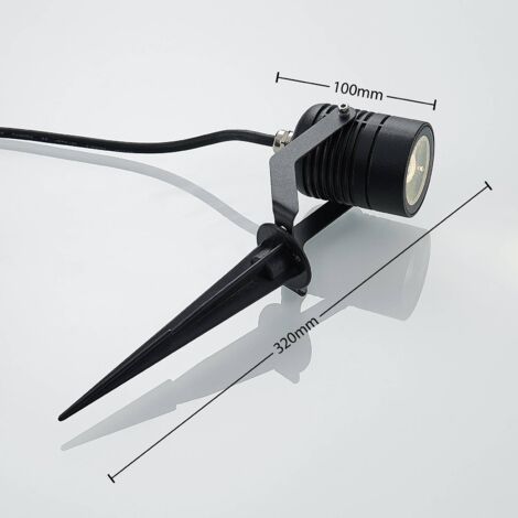 Lindby Faretto LED da esterno Maris con picchetto, nero