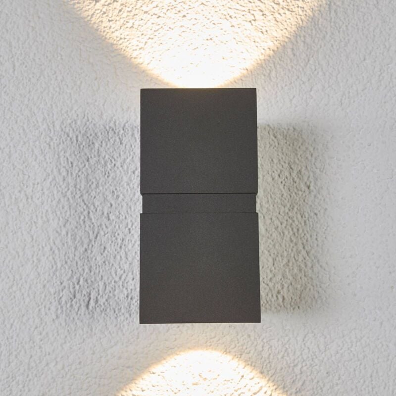 LED Lámpara de pared Led exterior 'Kimian' (Moderno) en Gris hecho