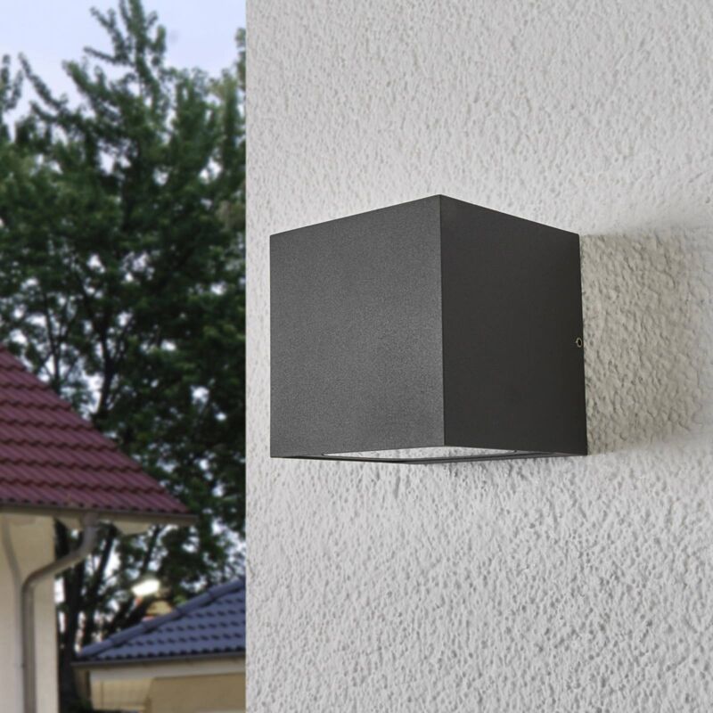 LED Lámpara de pared Led exterior 'Kimian' (Moderno) en Gris hecho de  Aluminio (2 llamas,) de