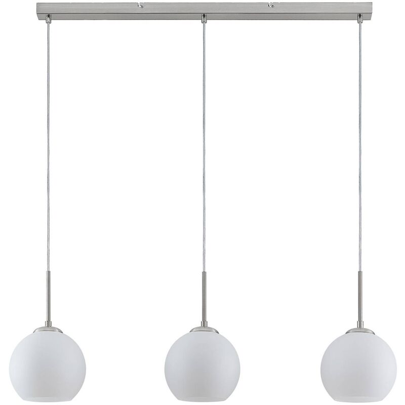 Lámpara colgante 'Sofian' (Moderno) en Blanco hecho de Vidrio e.o. para Salón & Comedor (3 llamas, E27) de Lindby | lámpara colgante de vidrio, lámpara colgante, lámpara colgante mesa de comedor