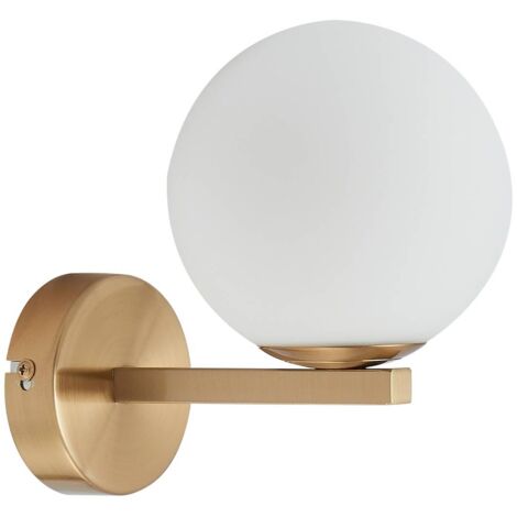 Lucande Lámpara de pared 'Bidolo' en Dorado Metal