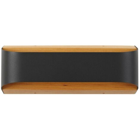 Lindby Lámpara de pared Led exterior 'Lenore' en Negro Aluminio