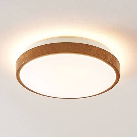 Lindby Lámpara de techo LED 'Mendosa' en Marrón Metal
