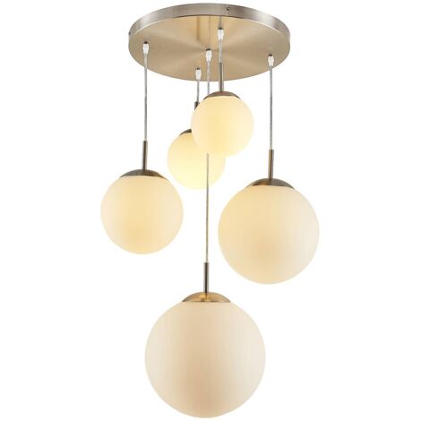 Lindby Lámpara colgante 'Heleska' en Gris de Metal