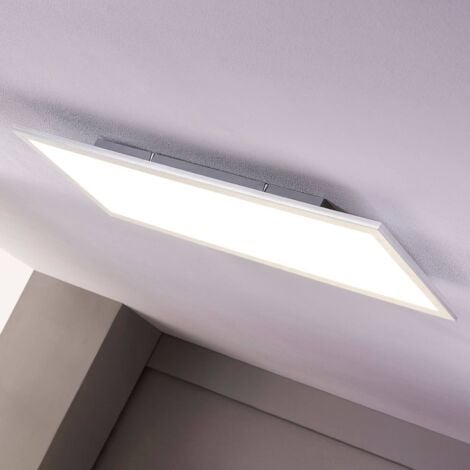 Lindby LED Lámpara de techo 'Livel' en Gris Plástico