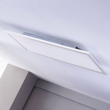 Lindby LED Lámpara de techo 'Livel' en Gris Plástico