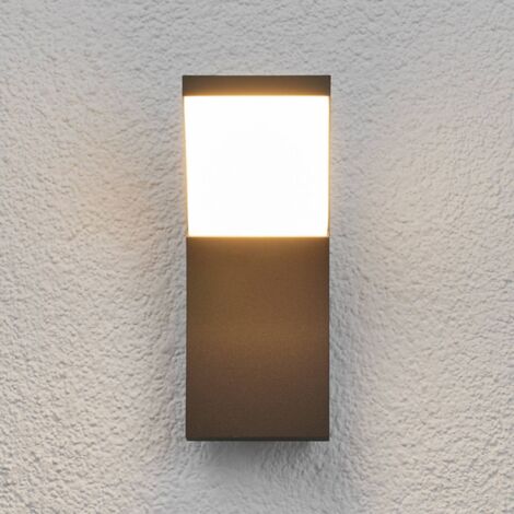 Lámpara LED Exterior Lucande Aune - Moderna, Negra, Aluminio, IP65 - Para Jardín, Terraza, Garaje