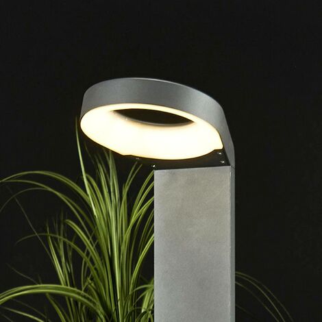 LED Lámpara para exterior Jarka Moderno iluminación de senderos farola de LAMPENWELT baliza 90 llamas, A+ iluminación de senderos en Gris hecho de Aluminio 
