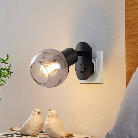 Lindby Lámpara de pared 'Lioma' en Negro Metal