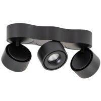 Arcchio Lámpara de techo LED 'Rotari' en Negro Aluminio