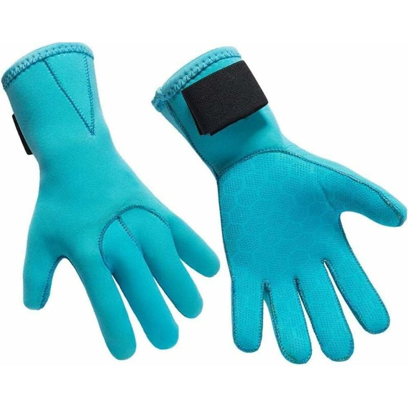 Guantes de Buceo Neopreno 3mm Hombres Mujeres Guante de Buceo Antideslizante Traje de Neopreno Guantes Natación Deportes Acuáticos Guantes de Protección para Kayak Vela Surf Snorkeling-L