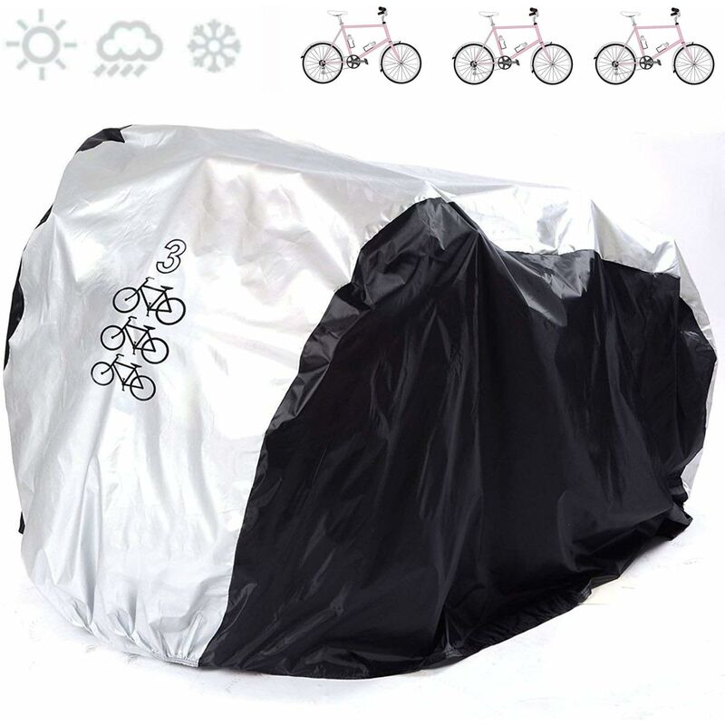 Cubierta para bicicleta al aire libre Protección anti-UV Resistente al polvo Impermeable Lluvia para bicicleta Bicicleta Ciclo Scooter Cubierta Carretera Montaña Cubierta impermeable para bicicleta 200 * 105 * 110 cm