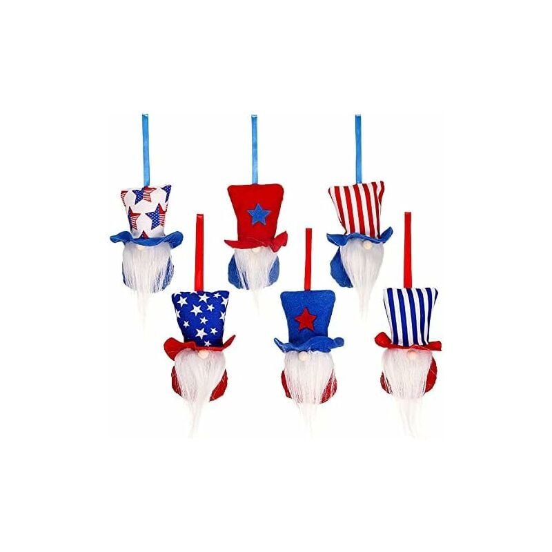 6pcs American Independence Day Dolls Decoración creativa Adornos