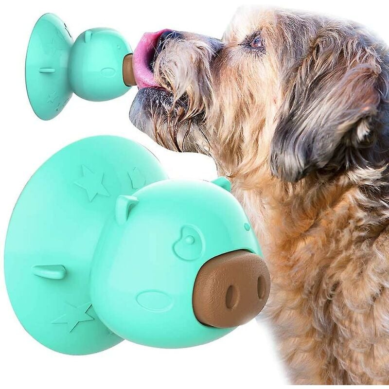 Juguete para lamer perros, limpieza de dientes para mascotas, juguete para masticar, alimentador lento con ventosa