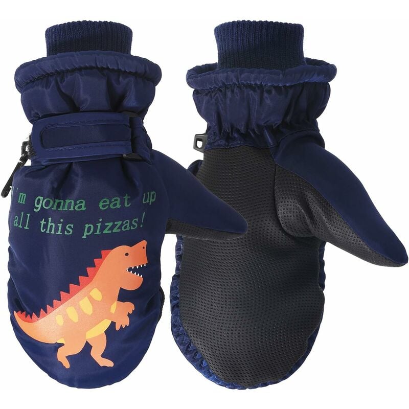 Guantes de esquí para niños, guantes de esquí para niños y niñas, cálidos guantes de invierno, resistentes al viento, transpirables, para snowboard, ciclismo, equitación, patinaje, niños y niñas de 2 a 5 años