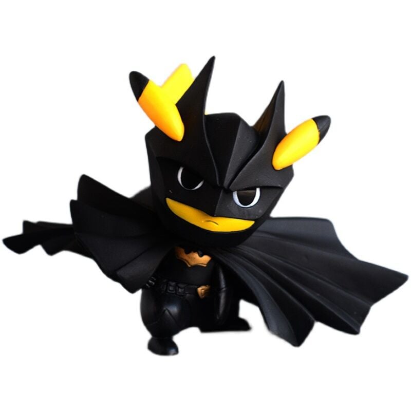 Pokemon PVC 12 cm Anime figuras de acción Pikachu Cosplay Batman Justice League Kawaii juguetes para niños superhéroe regalo de Navidad