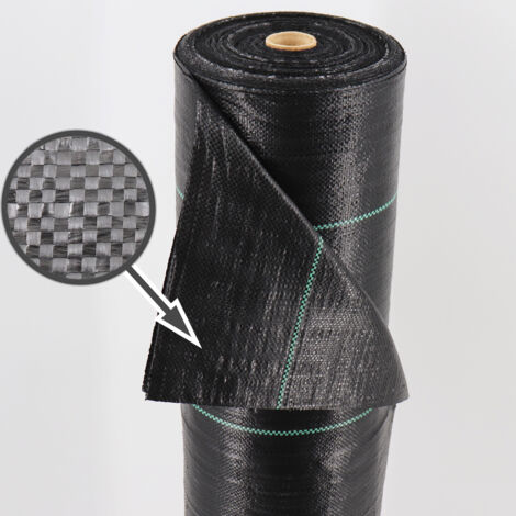 Telo Pacciamatura In Tessuto Per Erbacce – 50m X 1,65m, 80g/m², Resistente Ai Raggi UV, Con Picchetti Inclusi