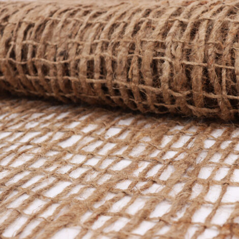 Stuoia Per Pendii In Juta 100% Naturale – Rotolo 10m X 1,2m, Peso 500g/m², Protezione Antierosione Per Sponde E Laghetti, Facile Da Posare