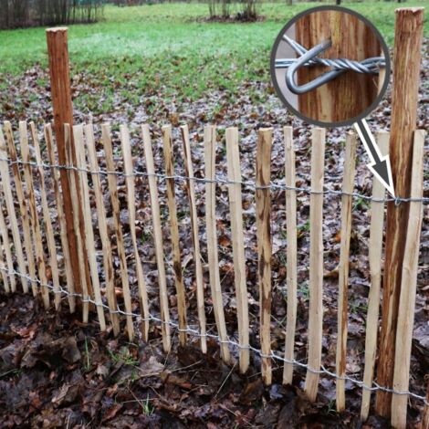 50 pali legno per recinzioni Ø 8x200 cm con punta