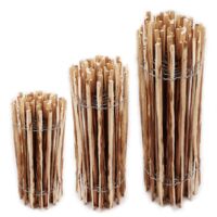 10m Staccionata 120cm di altezza I Distanza tra i picchetti 4-6 cm I Recinzione castagno di nocciolo I Bloccaggio naturale di funghi e insetti I Recinzione in legno resistente con doppio fil di ferro