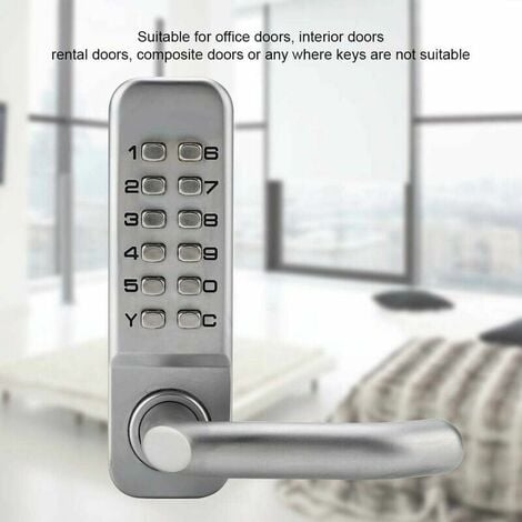 Serrure mécanique étanche à combinaison, avec code de 1 à 11 chiffres. Serrure de sécurité sans clé adaptée aux portes de bureau en bois