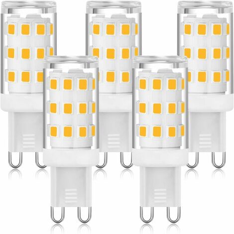 G9 LED Bulb 3000K Warm White 3W, Bi-Pin G9 Socket LED Bulb (40W Halogen Equivalent), Energy Saving G9 Bulbs Chandelier, No Flicker, Not Dimmable,5 [Clas
