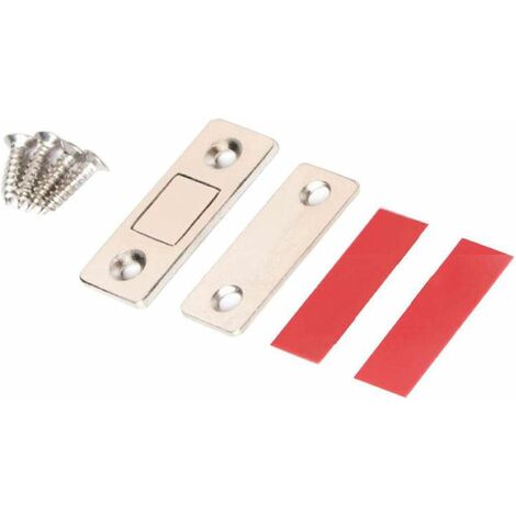 Promotion, Lot de 4 loquets magnétiques ultra minces en acier inoxydable pour porte de placard de cuisine, armoire, tiroir,AAFGVC
