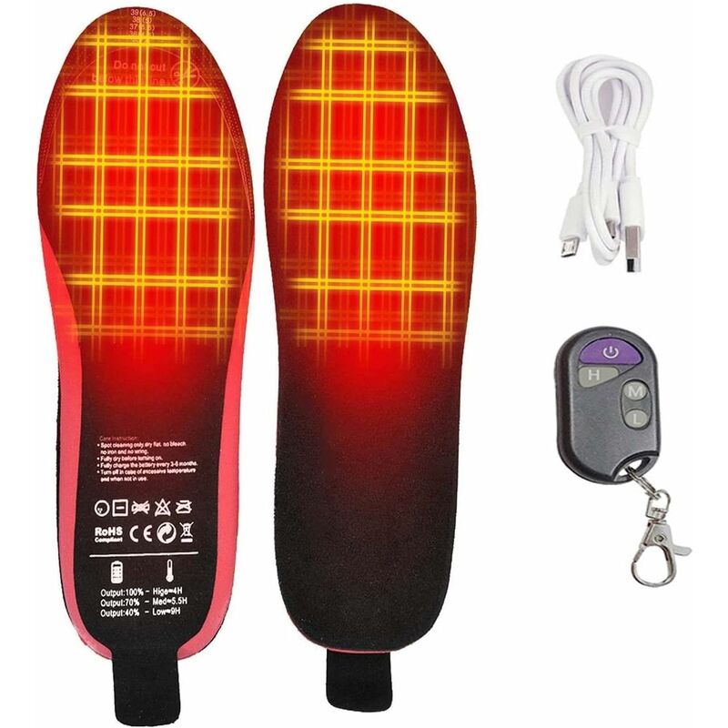 Chauffe-pieds USB, rechargeable par USB, couvre-chaussures chauffantes  électriques à température réglable, chauffe-pieds ronds chauffants  amovibles
