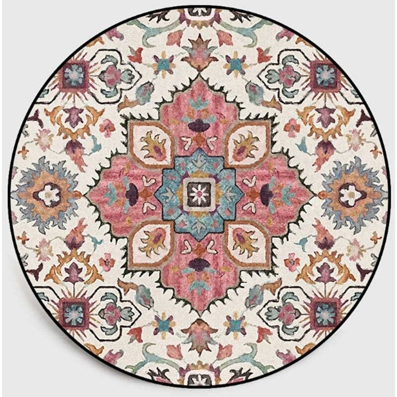 YESCUSTOM Tapis Décoratif - 60x60cm Fleur Botanique 6 - Tapis Rond Motif  Chinois Vintage Maison Salon Chambre - Cdiscount Maison