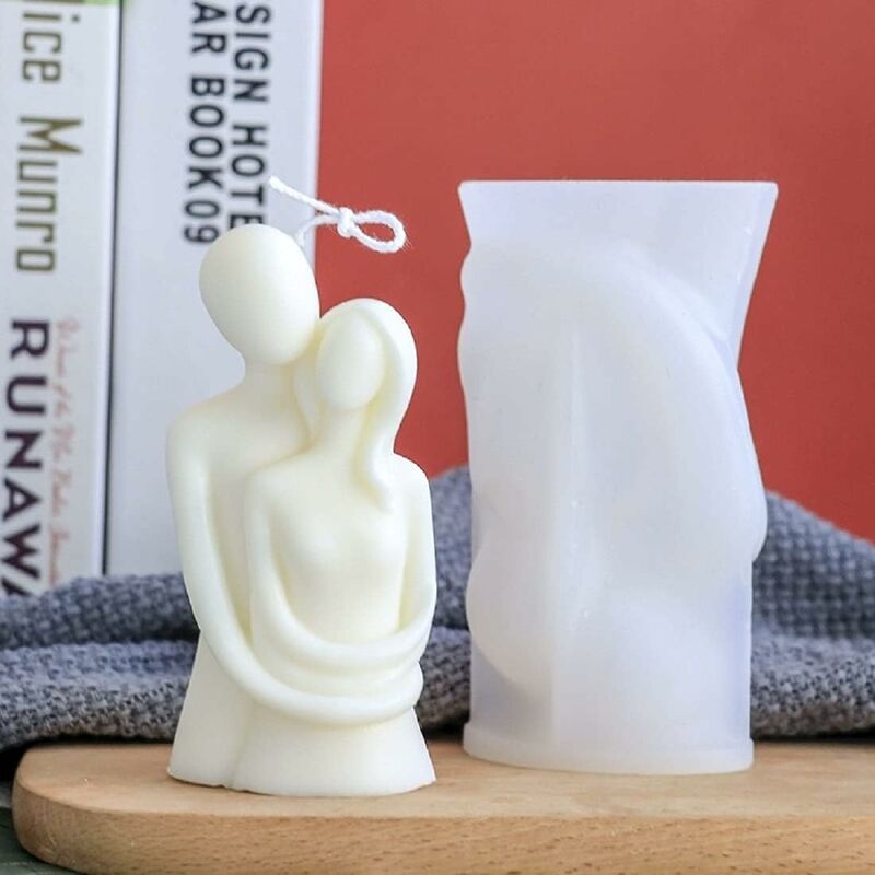 2Pcs 3D Femmes Hommes Corps Forme Bougie Moules Femme Mâle Torse Silicone  Epoxy Coulée Moules Cire Aromathérapie Savon Fabrication Moule Plâtre  Statue