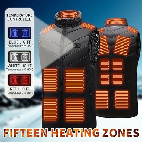 Acheter Veste chauffante pour enfants USB charge gilet chauffant électrique  fille haut thermique Camping garçon gilet de randonnée chaud température  réglable