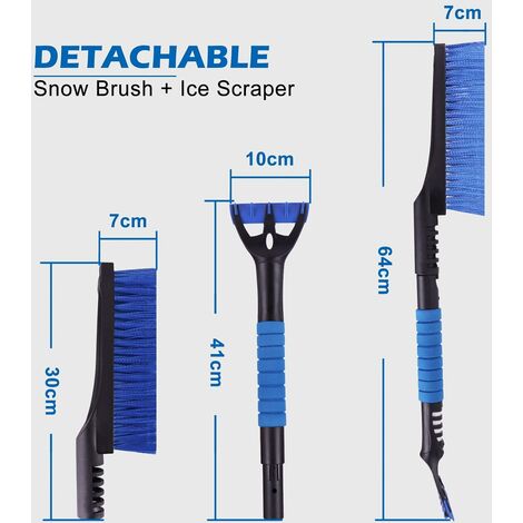 3pcs Grattoir à Neige, Grattoir De Voiture Glace Pelle Pour Vitre Voiture Grattoir  Pare Brise Neige Gratte Pare Brise pour Grattoir à Glace Retrait pour SUV,  Voitures, Camions et Camionnettes (Blue) 