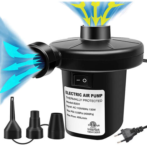 Gonfleur et pompe Infactory : Pompe à air électrique sans fil avec fonction  batterie de secours 250 L/min