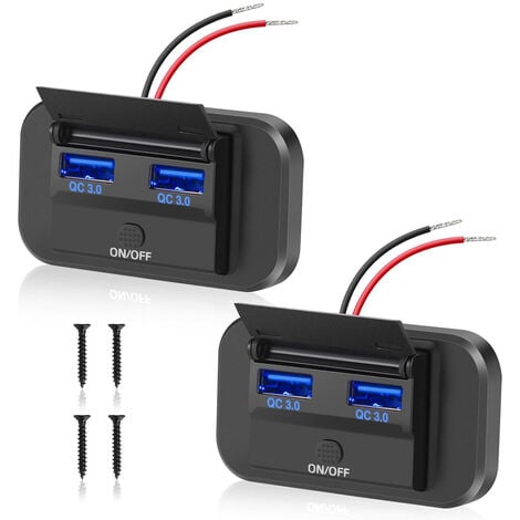 Barrette d'alimentation USB avec six prises et cinq ports de chargement USB  - Noir - Orico