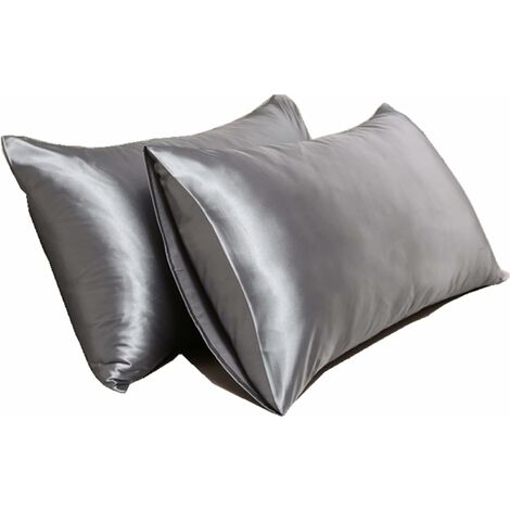 Housse Coussin 65x65, Beige Taie Oreiller 65x65 Lot de 2, Taie Oreiller  Satin pour Cheveux, Taie d'oreiller 65x65 Similaire Aux Taie d Oreiller en