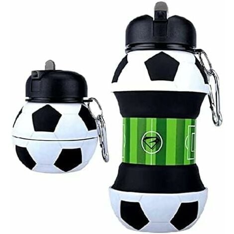 Bouteille d'eau de football pliable pour enfants 550 ml, sans BPA, bouteille  d'eau pliable