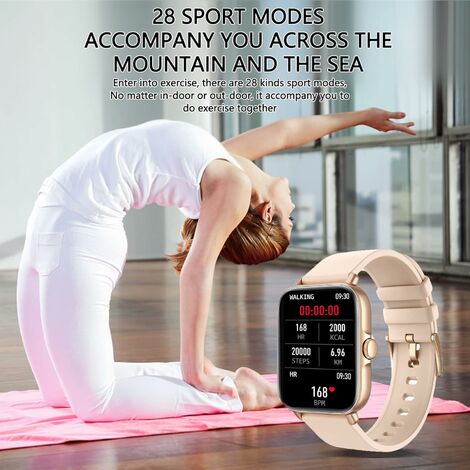 Montre connectée (répondre/passer un appel), montre connectée 4,3 cm pour  téléphones Android et iOS avec suivi de la fréquence cardiaque, 28 modes de  sport, oxygène sanguin, contrôle vocal Ai, montre