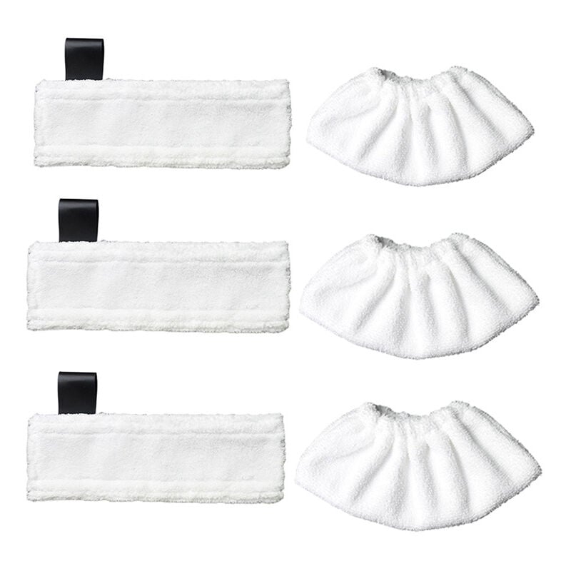 HUAYUWA 2Pcs Replacement Microfibre Mop Cloths with Pads Set Fits for  Karcher EasyFix Steam Cleaner SC2 SC3 SC4 SC5 Accessories