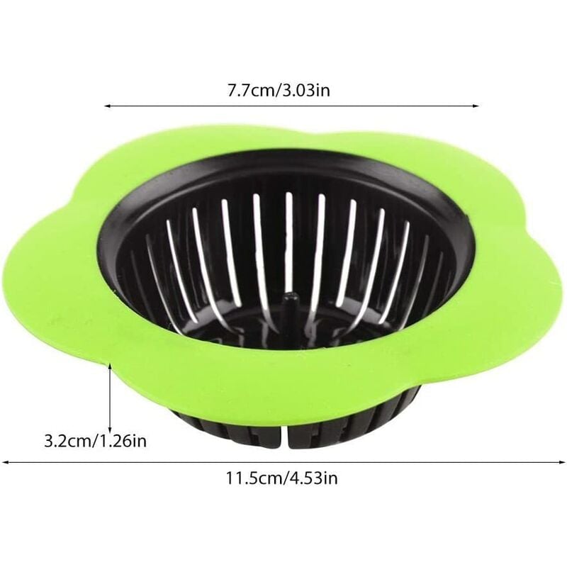 2Pcs 4.53in Kitchen Sink Strainer Stainless Steel Mesh Drain