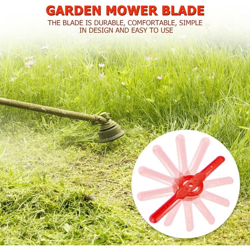 10 Pieces Lawn Mower Blades Garden Mower Accessories, Plastic Replacement  Blades, Garden Tools, Small Hole 5mm