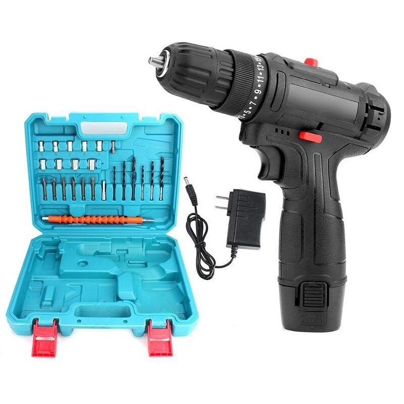 HYCHIKA 12V 18V Double Speed Electric Drill Cordless Hand Drill Mini  Electric Screwdriver Rechargable Lithium Battery Drill