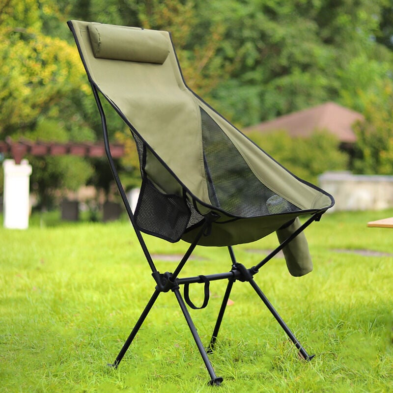 KCT Blue Telescopic Stool Travel Chair Collapsible Camping Fishing