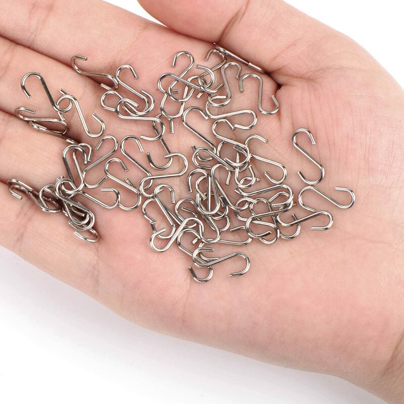 150 Pieces Mini S Hooks Connectors Metal S-Shaped Wire Hook Hangers For DIY  Crafts, Hanging Jewelry, Key Chain And Tags